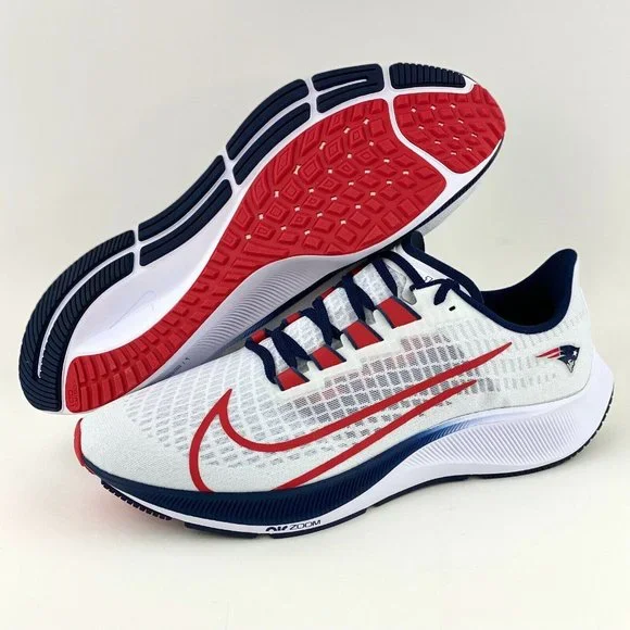 Nike Air Zoom Pegasus 37 New England Patriots Men's Sneakers Shoe NFL